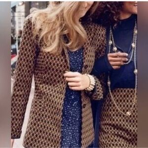 Cabi Kensington Proper Standout Medallion Printed Blazer Jacket Sz Small